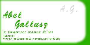 abel gallusz business card